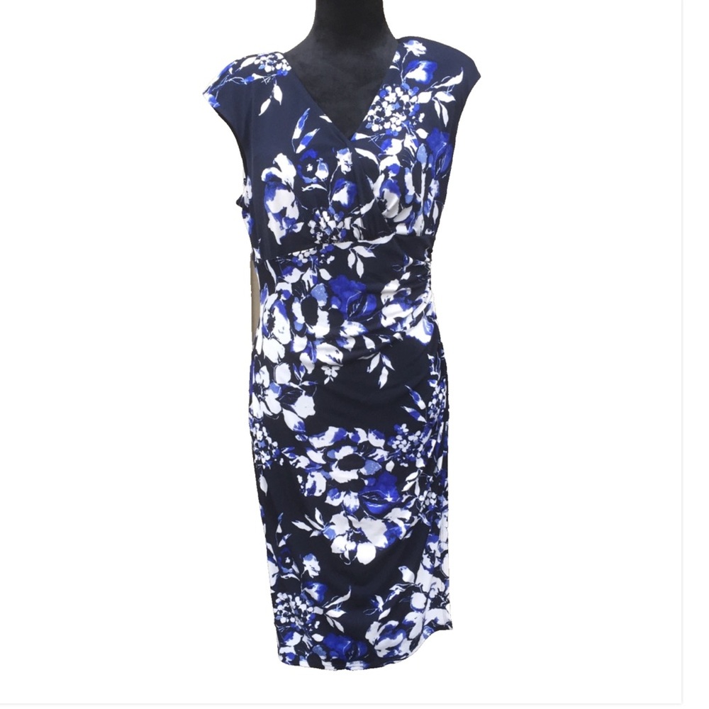 Lauren Ralph Lauren Floral Faux Wrap Dress